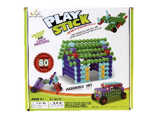 Play Stick rudak 80 darabos építőjáték