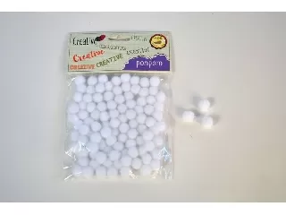 Pom-Pon 10mm-es 100db/csomag fehér 