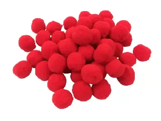 Pom-pon 20 mm-es 50 db/cs - piros