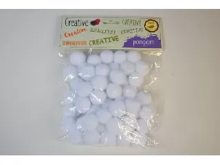 Pom-pon 20mm-es 50db/csomag fehér 