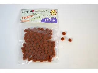 Pom-pon 10mm 100db/csomag barna