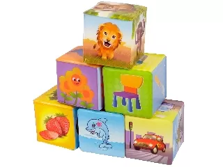 Puha építőkocka 6 darabos készlet