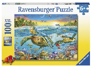 Puzzle 100 db - Teknősök találkozója