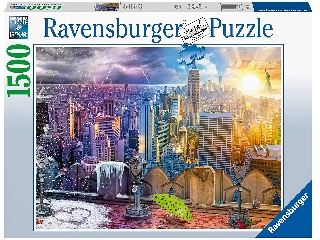 Puzzle 1500 db - New York télen-nyáron