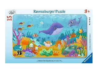 Puzzle 15db-os - Állat külyök a víz alatt