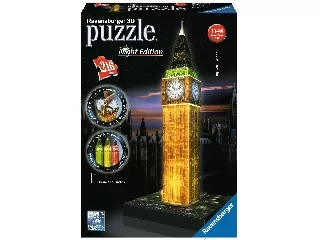 Puzzle 3D 216 db - Big Ben világító