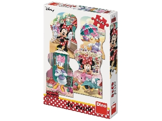 Puzzle 4 x54 db - Minnie és Dais