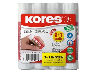 Ragasztóstift, 20 g, 3+1 akciós kiszerelés, KORES