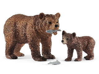 Schleich Grizzly medve anya és bocs