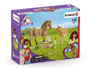 Schleich Horse Club Sarah kis állatai ápoló szettel