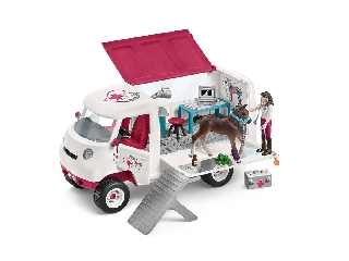 Schleich Mobil állatorvos kórház hannoveri csikóval