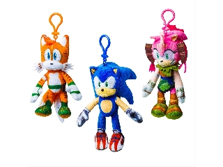 Sonic Prime plüss figura akasztóval 6féle