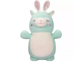 Squishmallows: HugMee Miley, a menta színű láma plüss nyuszifülekkel - 25 cm