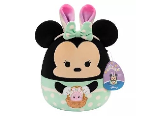 Squishmallows: Húsvéti Disney Minnie egér plüss zöld ruhában - 20 cm