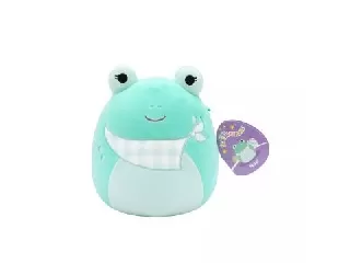 Squishmallows: Novi, a zöldeskék béka tarka kendővel - 20 cm