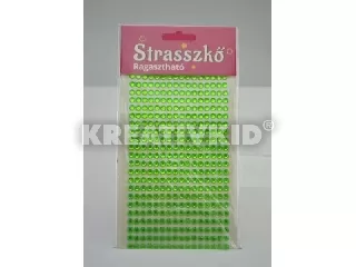 Strasszkő ragasztható 4mm-es  486db-os strasszlap világoszöld