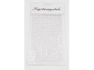 Strasszkő ragasztható átm:4 mm, 27x18 cm 486 db/ lap víztiszta 