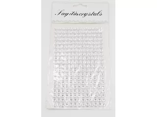 Strasszkő ragasztható átm:6 mm 13 x 20 cm 260 db/strasszlap víztiszta 