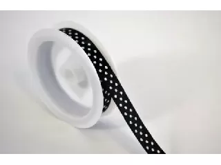 Szalag szatén fekete 1 cm széles 2méter/tekercs