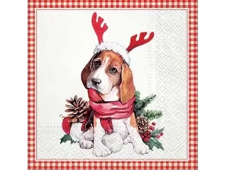 Szalvéta 33*33 cm 20 db/cs - PAW Agancsos kutya