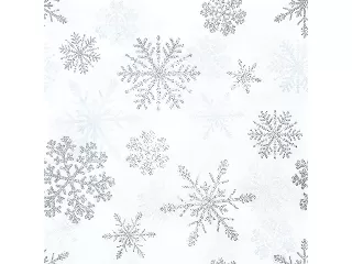 Szalvéta 33*33 cm 20 db/cs HOME Ezüst hópelyhek