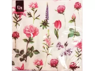 Szalvéta 33x33cm 20db/cs - EH 3 rétegű Pár szál virág