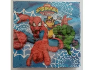 Szalvéta 33x33cm 20db/csom 3 rétegű Riethmüller Marvel Pókember és barátai