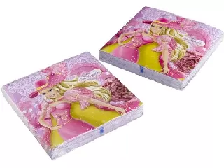 Szalvéta 33x33cm 20db/csom 3 rétegű Riethmüller Barbie és a 3 muskétás