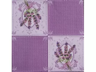 Szalvéta Daisy 20db/cs 33x33cm 3 rétegű Levendulák csokorban