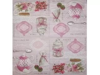 Szalvéta Daisy 20db/cs 33x33cm 3 rétegű Teák