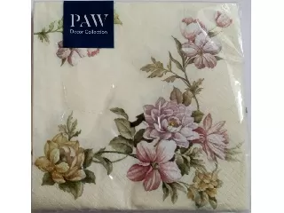 Szalvéta Paw 20db/cs 33x33cm 3 retegű Nyíló virágok