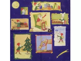 Szalvéta Vielseidig Verlag 33x33cm 20db/cs - karácsonyi készülődés