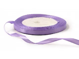 Szatén szalag 6 mm-es kb. 22 méter/tekercs - világoslila