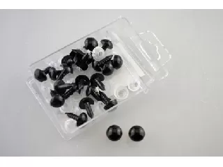 Szem biztonsági fekete 10 mm 22 db/csom