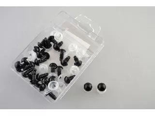 Szem biztonsági fekete 8 mm 28 db/csom