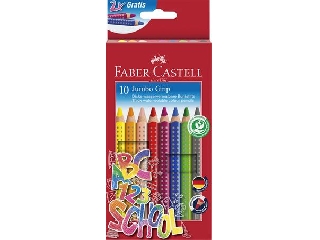 Színes ceruza készlet, háromszögeltű, vastag, FABER-CASTELL 