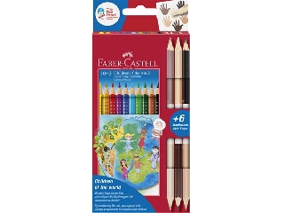 Színes ceruza készlet, háromszögletű, FABER-CASTELL 