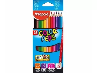 Színes ceruza készlet, háromszögletű, MAPED