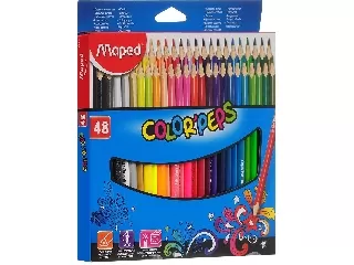Színes ceruza készlet, háromszögletű, MAPED