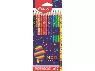 Színes ceruza készlet, háromszögletű, MAPED 