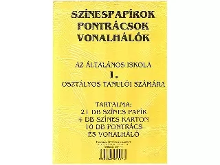 Színes papírok, pontrácsok, vonalhálók 1.osztályos tanulók számára