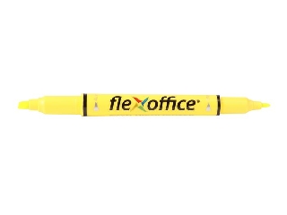 Szövegkiemelő, 1,0/4,0 mm, kétvégű, FLEXOFFICE 