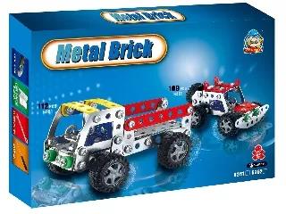 Teherautó 112 darabos fém építőjáték