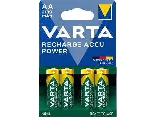 Tölthető elem, AA ceruza, 4x2100 mAh, előtöltött, VARTA 