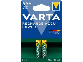 Tölthető elem, AAA mikro, 2x1000 mAh, előtöltött, VARTA 