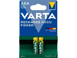 Tölthető elem, AAA mikro, 2x800 mAh, előtöltött, VARTA 