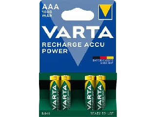 Tölthető elem, AAA mikro, 4x1000 mAh, előtöltött, VARTA 