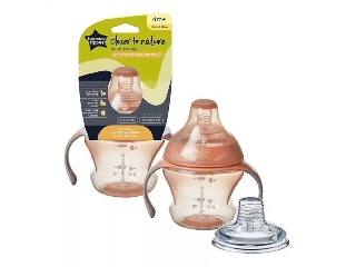 Tommee Tippee itatópohár - Nature Transition cup 150ml 4hó rózsaszín