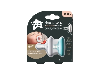 Tommee Tippee nyugtató cumi CTN anyamell formájú 0-6 hó 2db színes