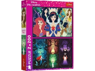 Trefl: Enchantimals Disney hercegnők 2 az 1-ben puzzle - 200 darabos